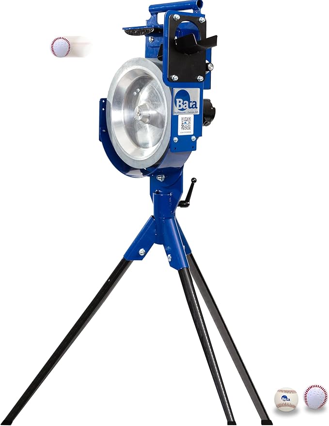 BATA Baseball Wheel Pitching Machine, Youth and Adult Automatic Pitch Machine for Baseballs, Practice Training Equipment