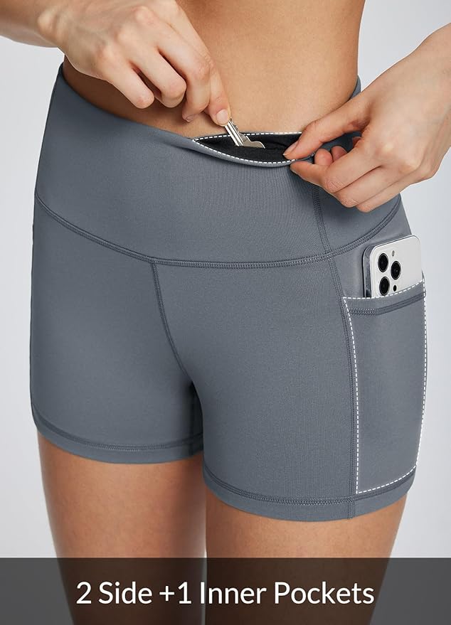 baleaf Women's 8"/ 5"/ 3" Biker Shorts High Waist Yoga Workout Gym Running Volleyball Spandex Shorts with Pockets