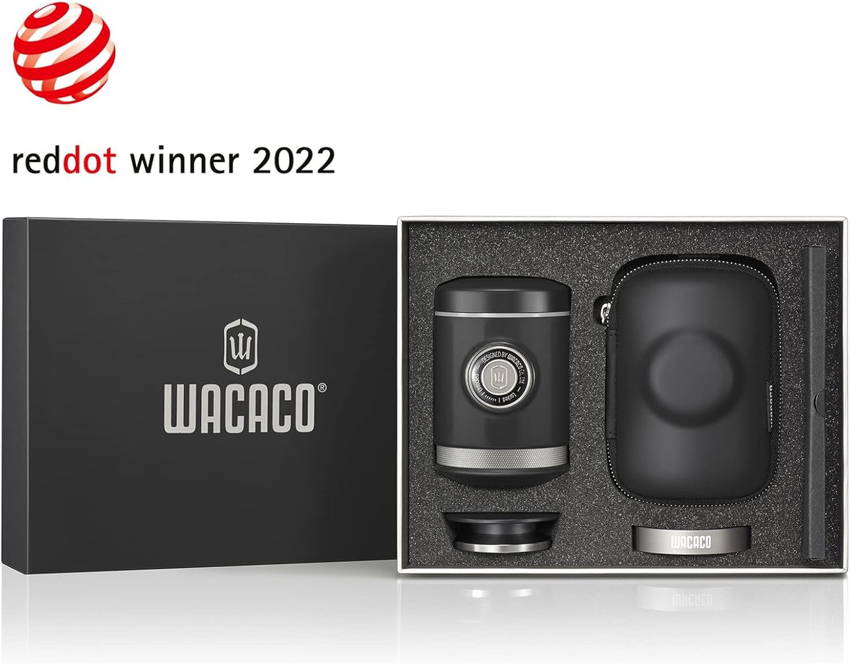 WACACO Picopresso Portable Espresso Maker Bundled with Protective Case, Pro-level Specialty Coffee Machine, Compatible Ultra-fine Grind, Manually Operated Travel Coffee Maker