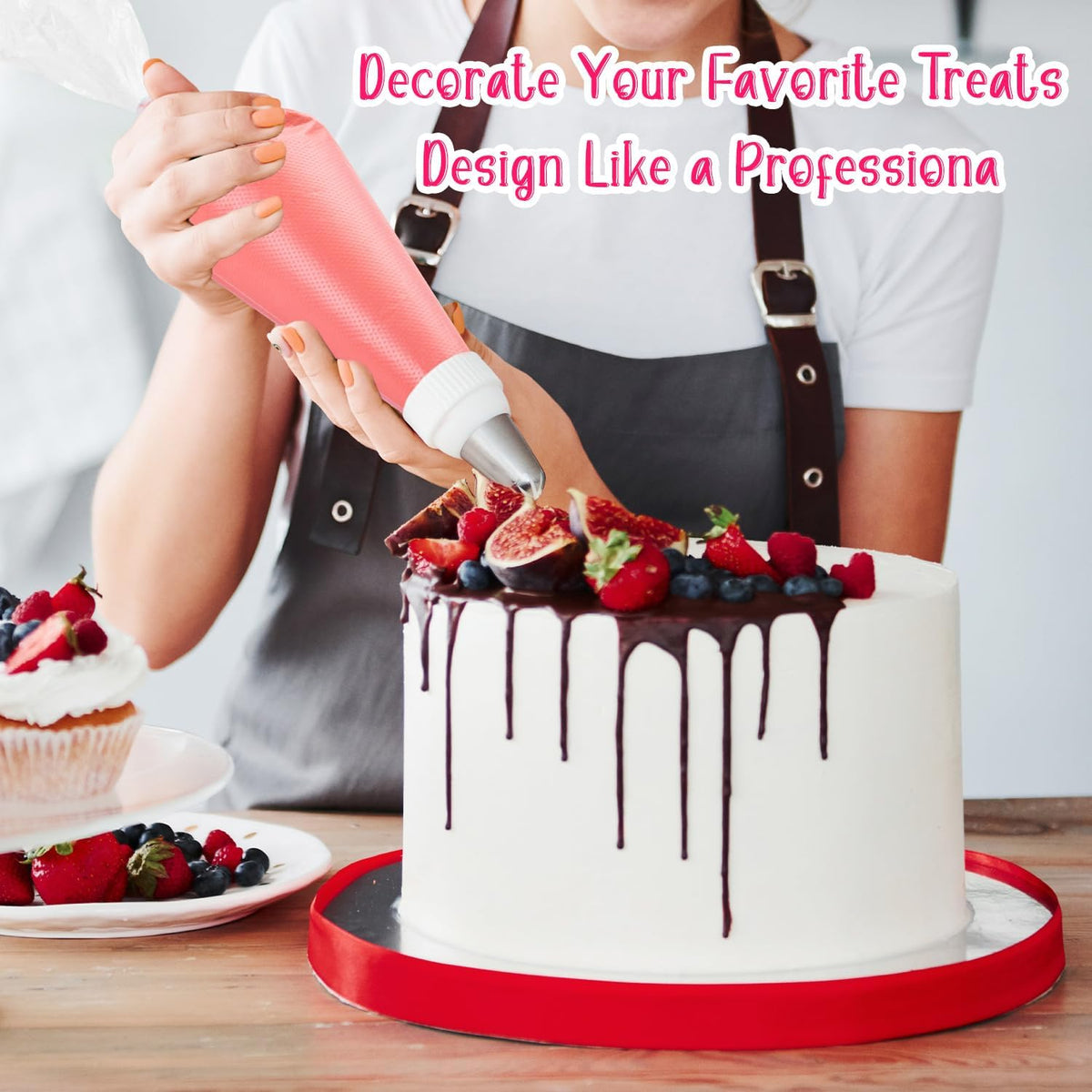 24 Inch Extra Large Piping Bags Disposable, 120Pcs Thickened Icing Piping Bags, Food Grade Cake Decorating Bags for Dessert, Pastry, Cookies, Cupcake Decorating