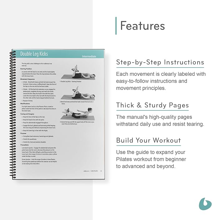 Balanced Body Mat and Ring Guide, Pilates Mat and Ring Guide for Workout Equipment, for Home Gym or Studio Use