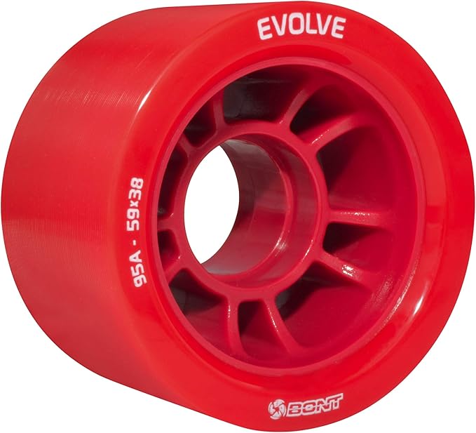 Bont Skates - Evolve Roller Derby Skates - Indoor Rollerskate Wheels - 88A, 92A, 95A, 98A - Red, Black, Blue, Purple
