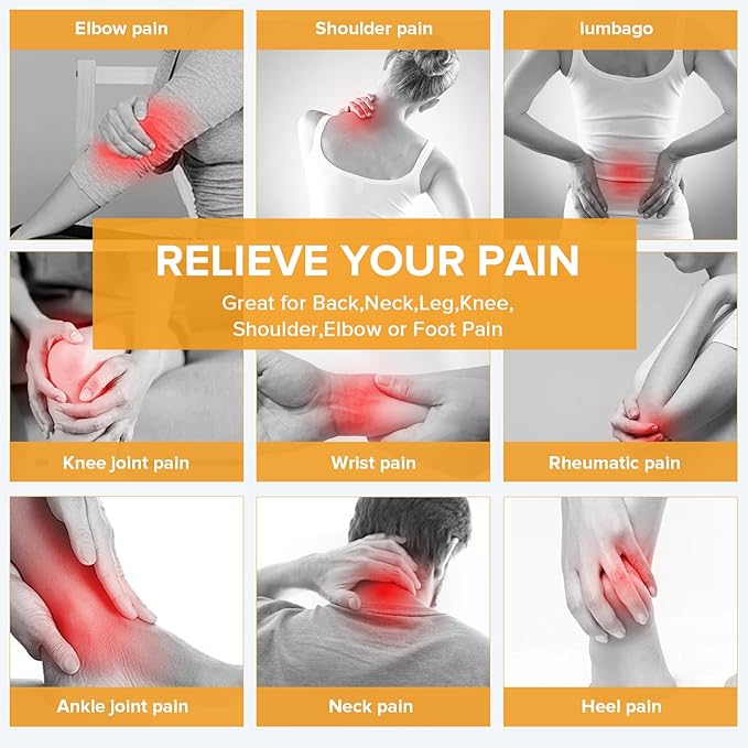 4 in 1 TNES Unit Muscle Stimulator Rechargeable Dual Channel EMS Muscle Massager Electronic Pulse Machine 36 Modes for Pain Relief Therapy,12 PCS TENS Unit Electrode Pads,Storage Case