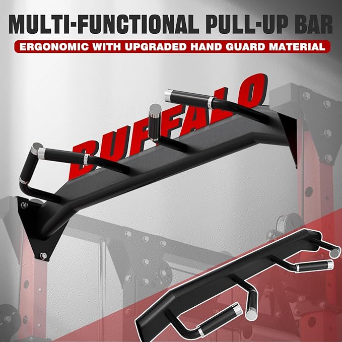 RitFit Buffalo Smith Machine, Power cage with LAT-Pull Down System & Cable Crossover System, All-in-One Squat Rack for Home Gym, Power Rack