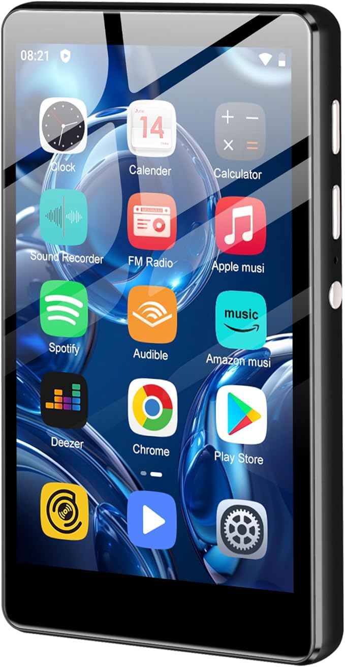 80GB MP3 Player with Bluetooth and WiFi, SWOFY Music Player with Spotify,Pandora,Amazon Music, M503Pro 4.0-inch Touch Screen Android MP4 MP3 Player for Kids with Libby,Audible,Spotify Kids,FM Radio