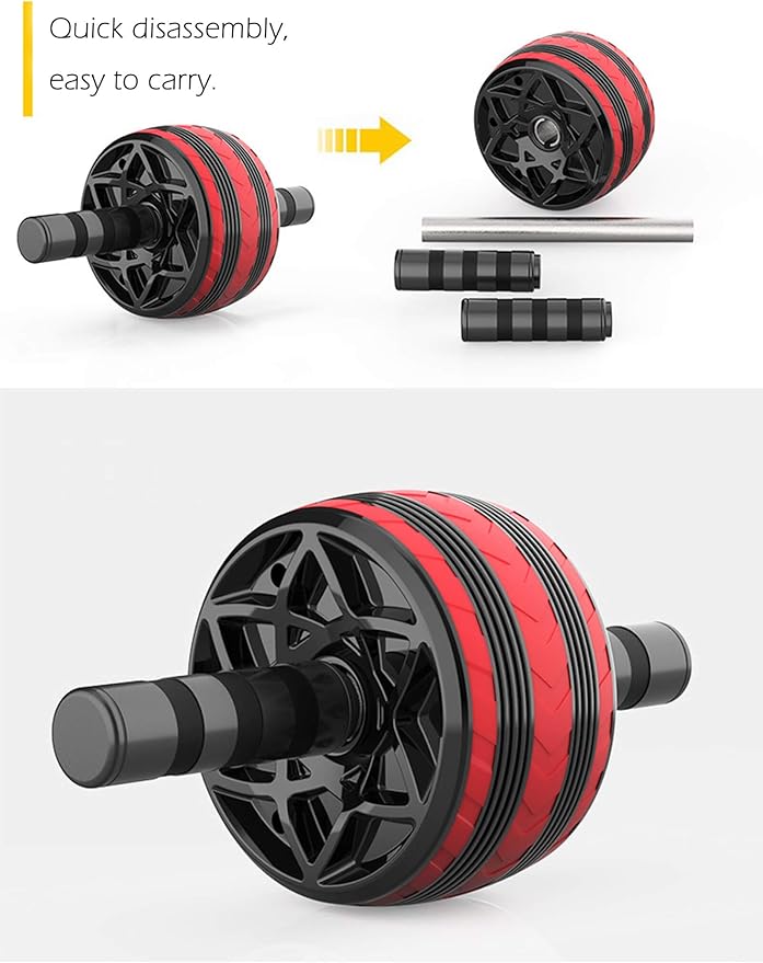 AB Wheel Roller, Exercise Abdominal Fitness Wheel, Work-out Strength-Training Roller, 11.2"W