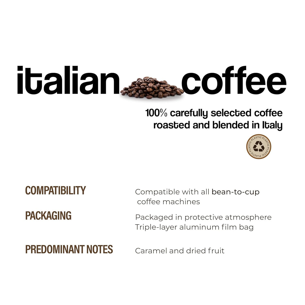 Dongiò Caffè Milano Blend - Whole Bean Coffee, Medium-Light Roast, Premium Coffee Quality, 2.2 Pounds (35.2 Oz - Pack of 1), Delicate Blend with a Very High Aromatic Profile, Sweet and Enveloping