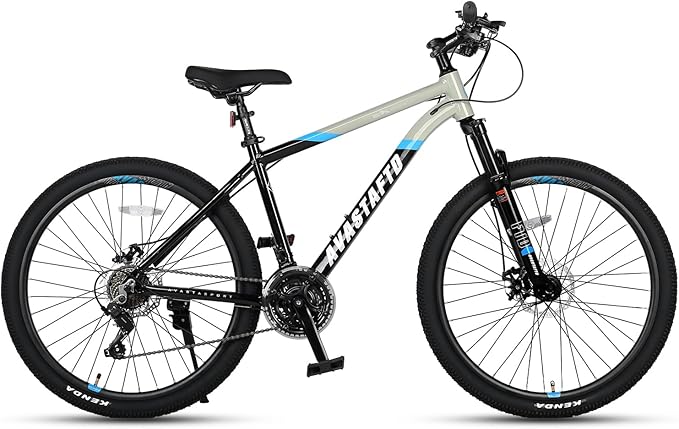 AVASTA Earth 26 27.5 inch Mountain Bike with 21-Speed，Aluminum Frame, Dual Disc Brake, Comfortable Saddle,Multiple Colors