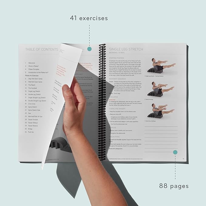 Balanced Body Pilates Arc Guide, Pilates Arc Guide for Workout Equipment, for Home Gym or Studio Use