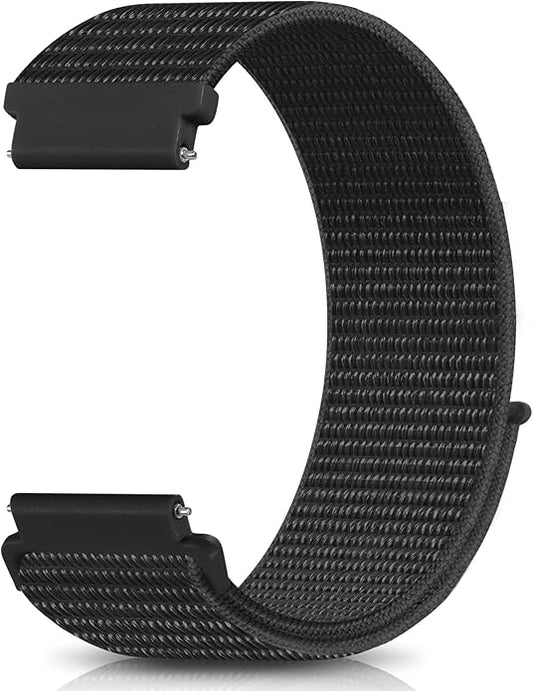 18mm 20mm 22mm Hook and Loop Watch Band Compatible with Garmin Vivoactive 5/ Vivoactive 6/ Vivoactive 3, Soft Nylon Breathable Sport Strap for Venu 2S/ Venu3S/ Forerunner 265s,Venu 3/ Venu 2 Men Women