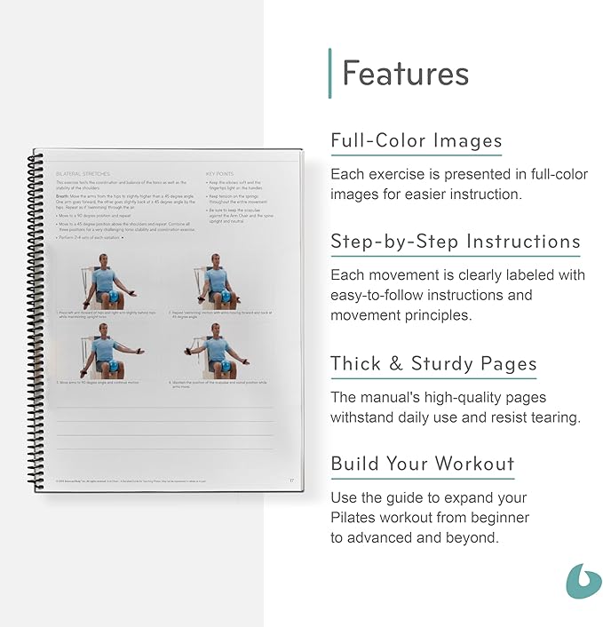 Balanced Body Arm Chair Guide, Pilates Arm Chair Guide for Workout Equipment, for Home Gym or Studio Use