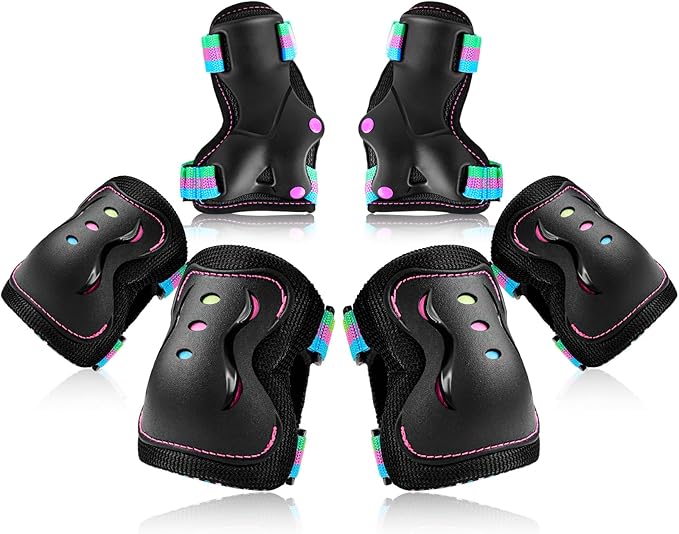 BOSONER Kids/Youth Knee Pad Elbow Pads Guards Protective Gear Set for Roller Skates Cycling BMX Bike Skateboard Inline Skatings Scooter Riding Sports