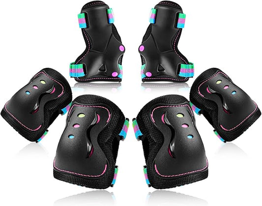BOSONER Kids/Youth Knee Pad Elbow Pads Guards Protective Gear Set for Roller Skates Cycling BMX Bike Skateboard Inline Skatings Scooter Riding Sports