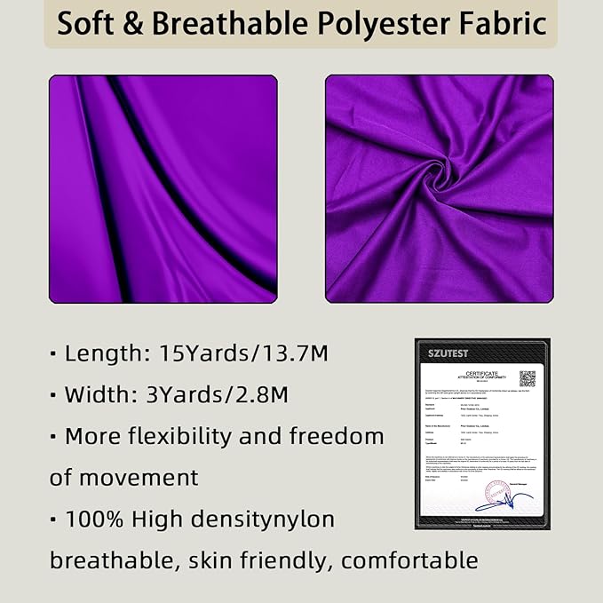 15/25 Yards Aerial Silk Professional Indoor Aerial Yoga Hammock Fabric Outdoor Fitness Silk for Dance, Circus Training, Home Gym