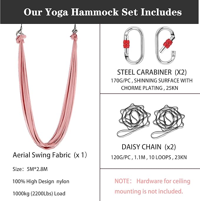 5.5 Yards Aerial Silk Swing Outdoor Hammock Aerial Yoga Swing For Adults,Aerial Yoga Hammocks for outside