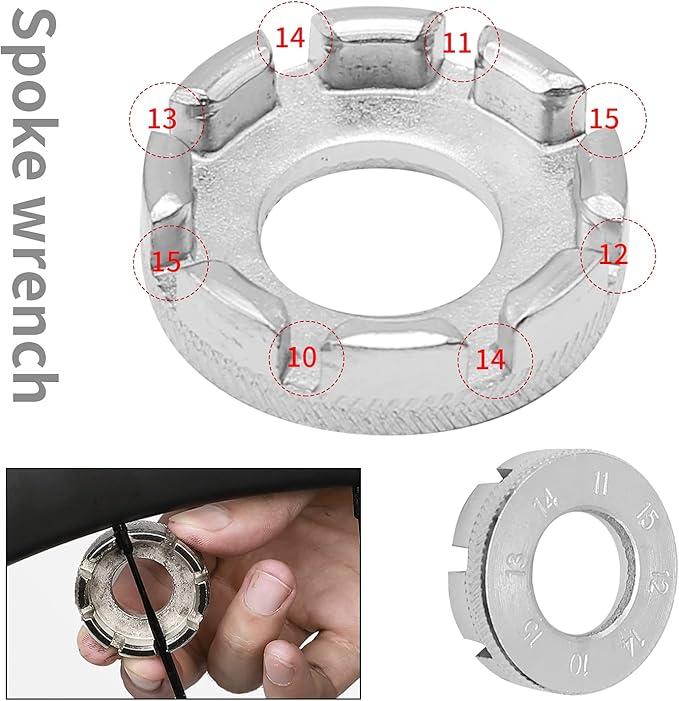 6 Pcs Bicycle Repair Tools Kit, Bike Cassette Removal Tool, Sprocket Removal Tools Sprocket Remover for Mountain Bike, Road Bike