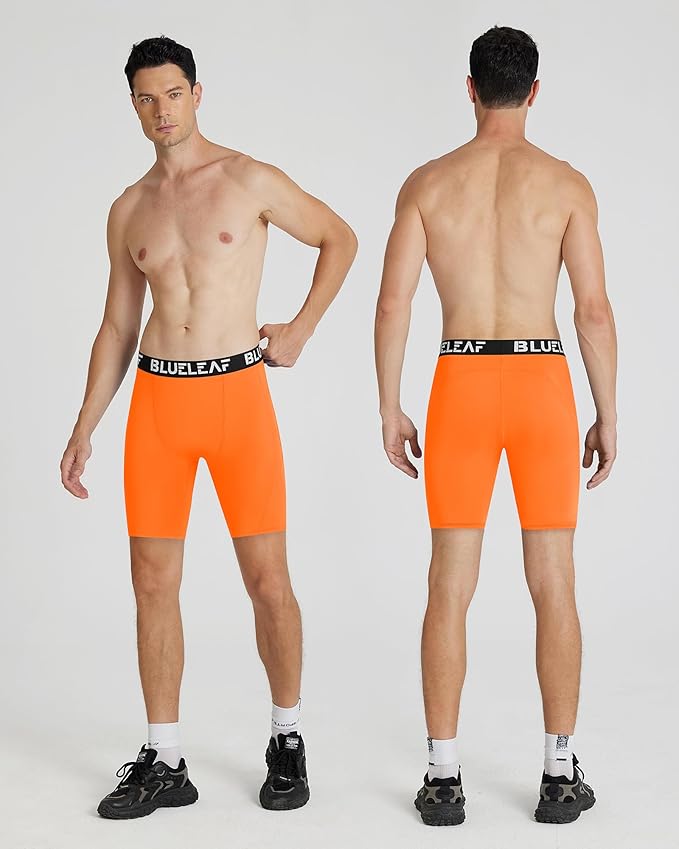 Blueleaf Men's Compression Shorts Sports Running Spandex Shorts Performance Athletic Workout Base Layer Underwear