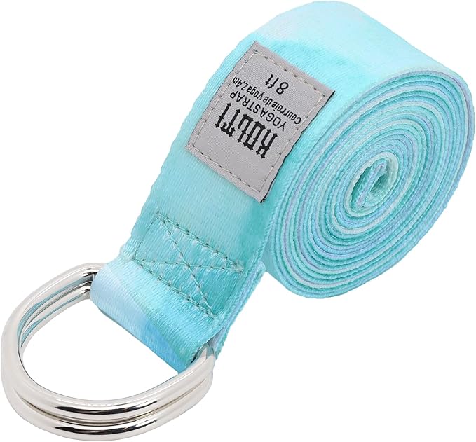 Yoga Exercise Adjustable Straps 8FT with Durable D-Ring for Pilates & Gym Workouts | Hold Poses, Stretch, Improve Flexibility & Maintain Balance