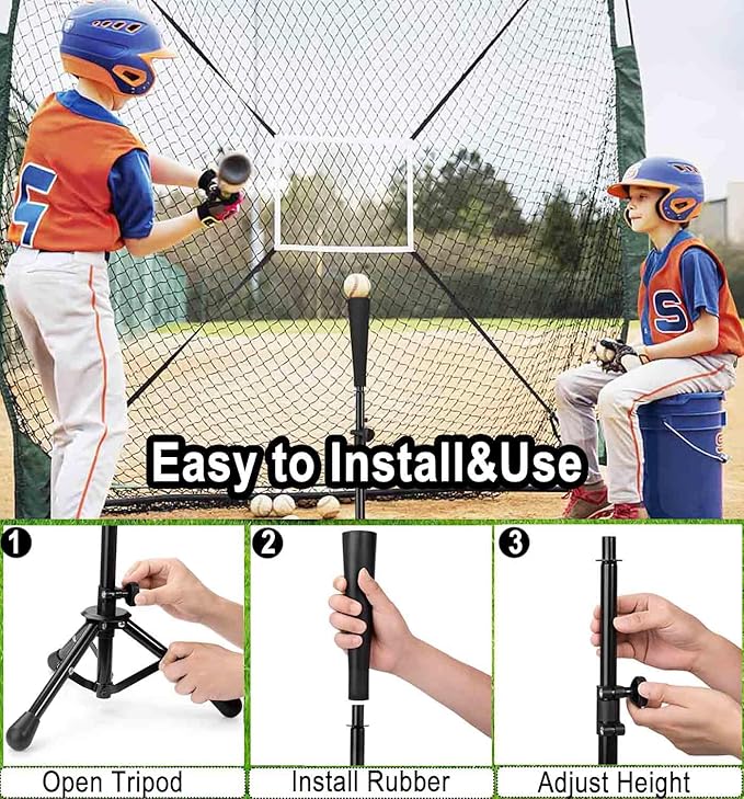 Baseball Tee for Kids,Batting Tee,Softball Tee,tee Stand, Youth Hitting Tee,Teeball Tee,Travel Tee,Easy Adjustable Height 20.5-30.2inch