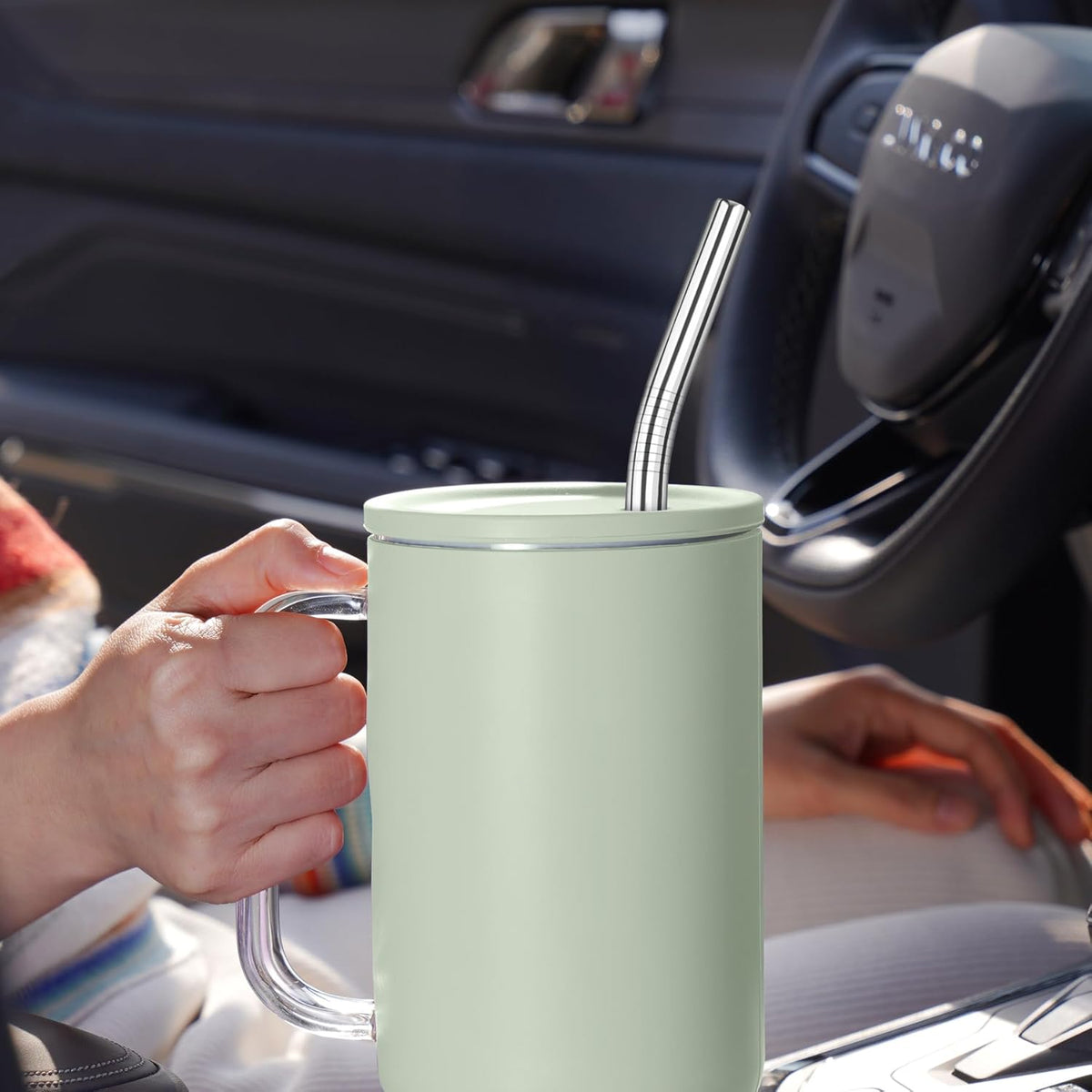 Tomorotec 8PCS 12" Stainless Steel Straws 4 Bent & 4 Straight for 40oz Stanley Tumblers, Reusable Food-Grade Drinking Straws with Cleaning Brush for Smoothies, Milkshakes, Iced Coffee, Dishwasher Safe