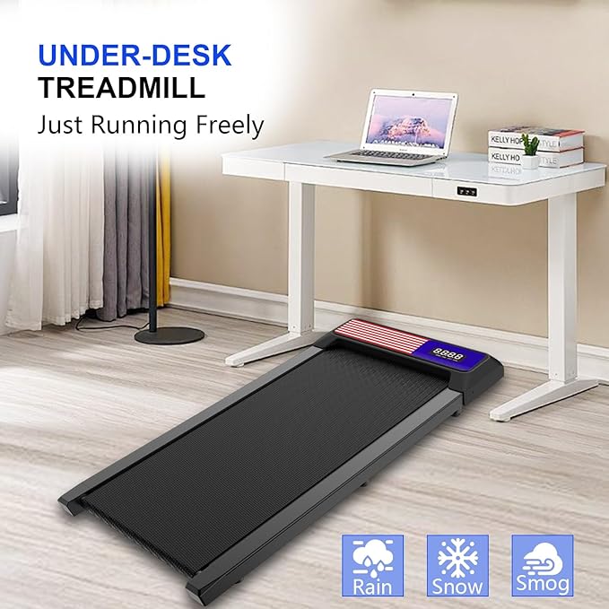 2 in 1 Treadmill and Walking Pad for Home/Office, Walking Treadmill with Remote Control, APP, and LED Display