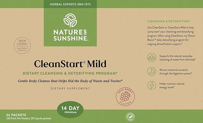 Nature's Sunshine CleanStart Mild, 56 Packets | Powerful Herbal Detox that Supports Natural, Everyday Cleansing of Waste from the Body