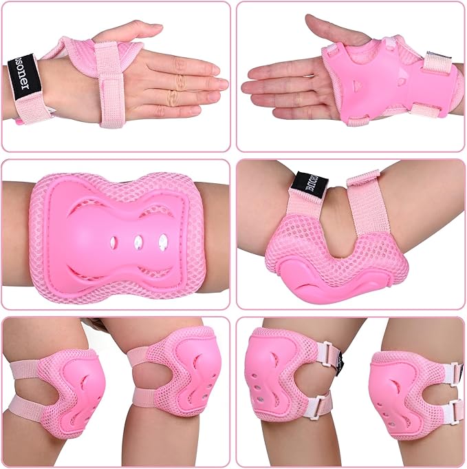 BOSONER Kids/Youth Knee Pad Elbow Pads Guards Protective Gear Set for Roller Skates Cycling BMX Bike Skateboard Inline Skatings Scooter Riding Sports