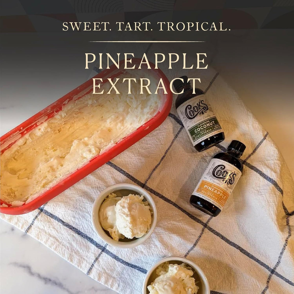 Cook's, Pineapple Flavoring for Baking, Candies, Cakes, Smoothies, Beverages, 8 oz