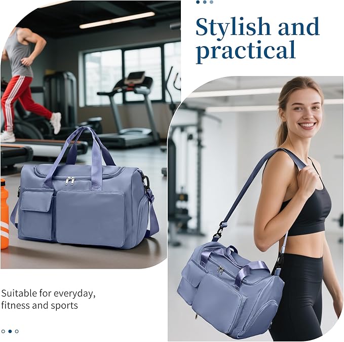 Supercenter Gym Bag, For Both Men and Women, Foldable, With Shoe Compartment and Wet/Dry Compartment