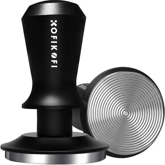 58mm Espresso Tamper, Coffee Tamper with 30lbs Spring Loaded, Espresso Coffee Tamper with Stainless Steel Ripple Base and Aluminum Handle Fits for E61,Breville and All 58mm Espresso Machines