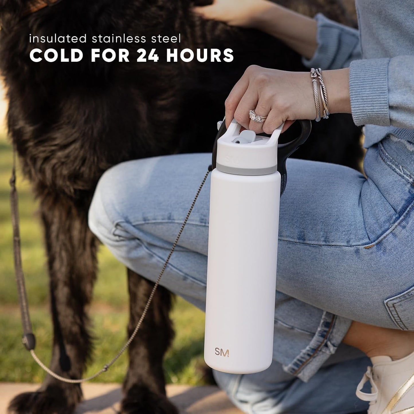 Simple Modern Water Bottle with Straw Lid | Vacuum Insulated Stainless Steel Metal Thermos | Reusable Leak Proof BPA-Free Flask for Sports Gym | Summit Collection | 30oz, Violet Dreams