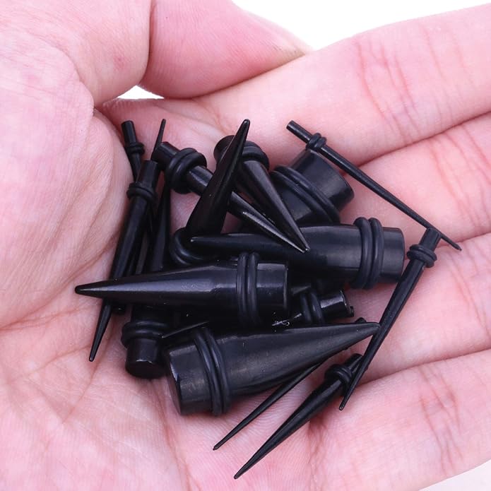 BodyJ4You 37PC Ear Stretching Kit - Beginner Gauges 14G-00G Starter Set - Aftercare Balm Wax - Steel Tapers Single Flare Plugs Screw Fit Tunnels - Women Eyelet Mens Earrings Expander Piercing Jewelry