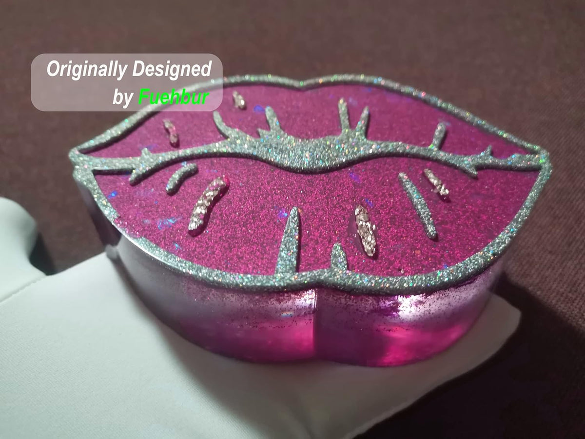 Pretty Lip Shape Car Freshie Molds, Lip Silicone Pendant Epoxy Resin Molds - for Aroma Beads - Candle Soap Clay Mold - DIY Handmade Freshies Mould Oven Safe【Large Size】