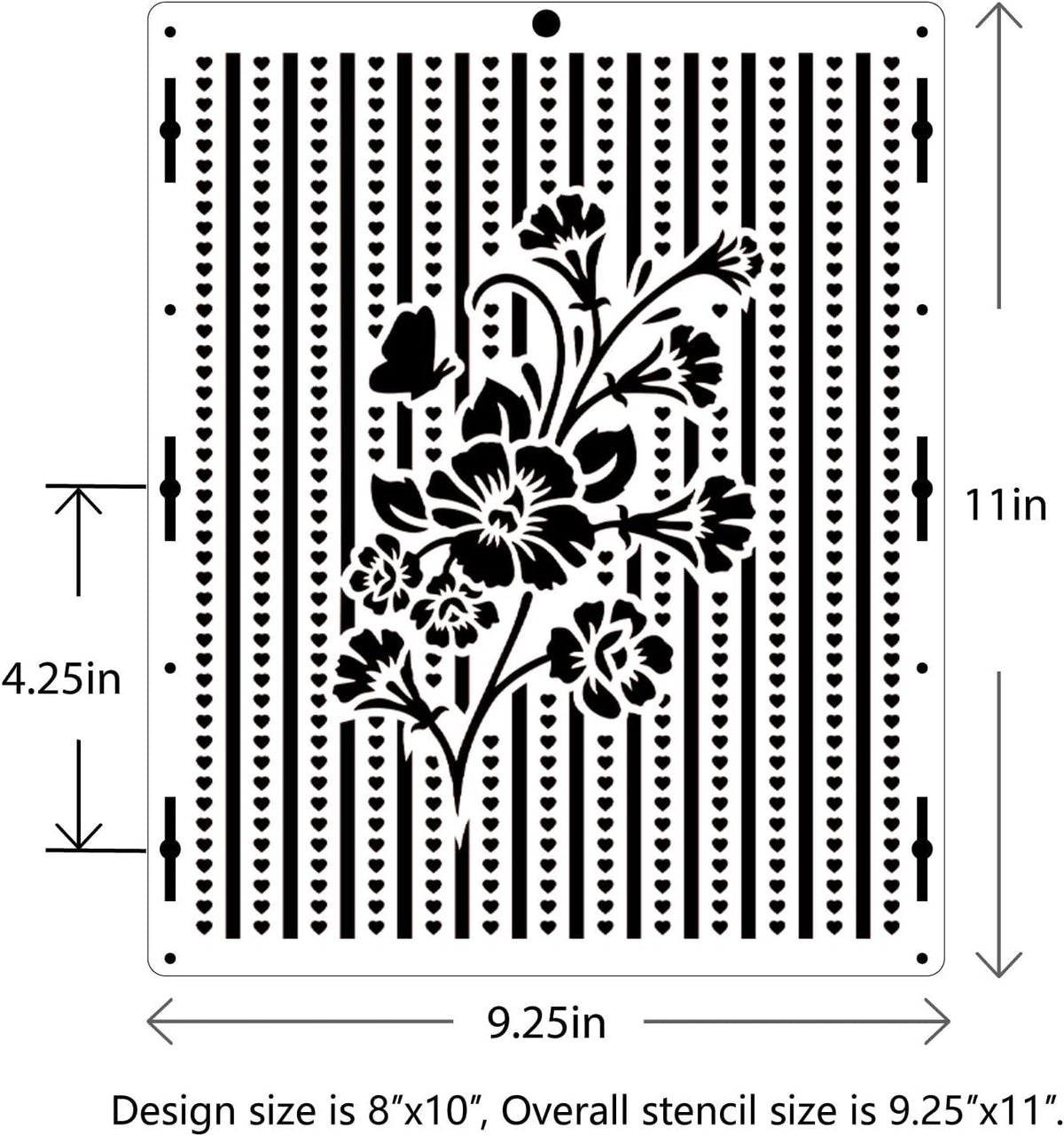 4-Pack Reusable Stencil Set for Crafting, Painting, and DIY Projects – Durable, Versatile, and Easy-to-Use Stencils for Walls, Fabric, Wood, and More