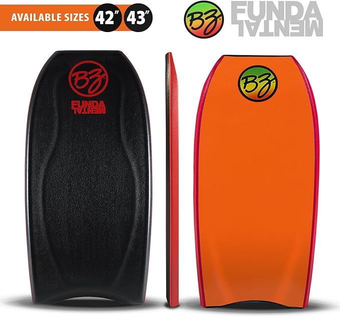BZ Bodyboards - Fundamental Bodyboard - Advanced Riders - Zero-G Polypro Core - Surlyn Slick - 8LB H-Cell Deck - Crescent Tail - Advanced Riders, Superior Performance