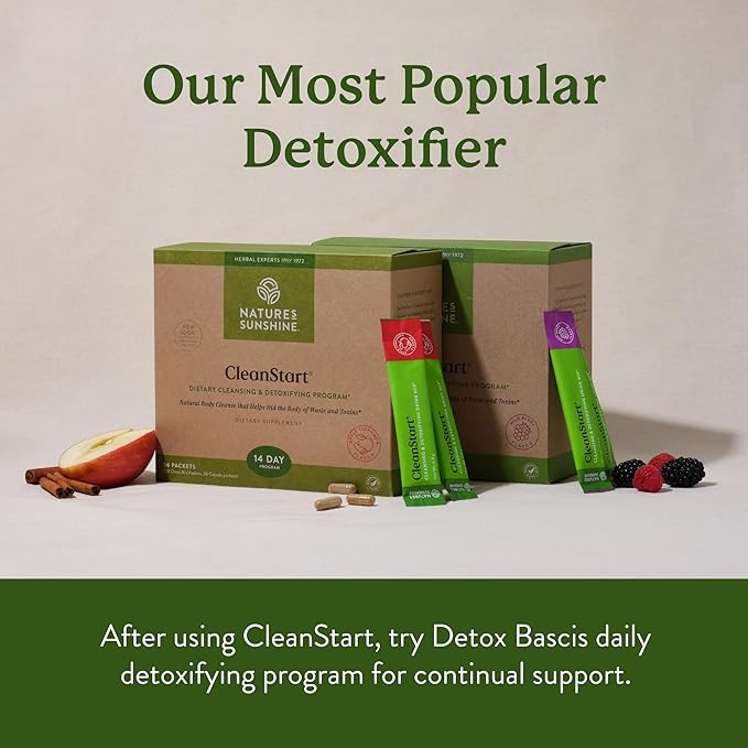 Nature's Sunshine CleanStart Mild, 56 Packets | Powerful Herbal Detox that Supports Natural, Everyday Cleansing of Waste from the Body