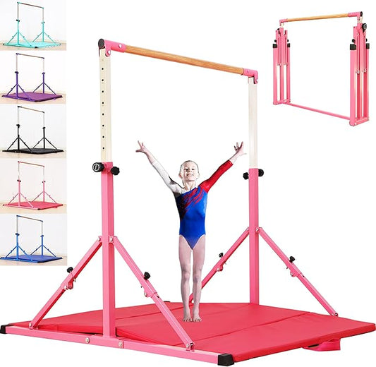 4FT/5FT Gymnastic Bar Set Gymnastics Horizontal Bar Gymnastics Kip Bar for Kids Home Use