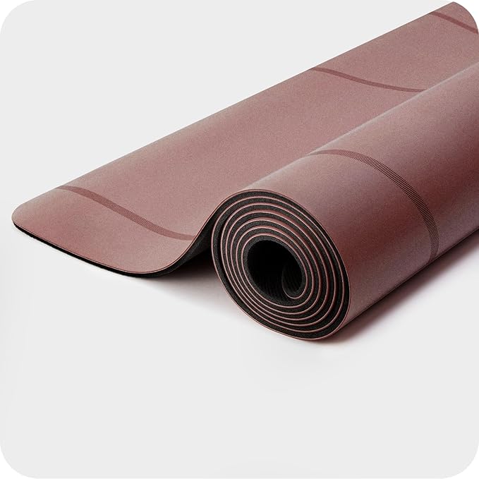 4mm Cushioned Exercise Mat for Yoga & Pilates - Anti Slip, Polyurethane with Suede Top & Carrying Strap
