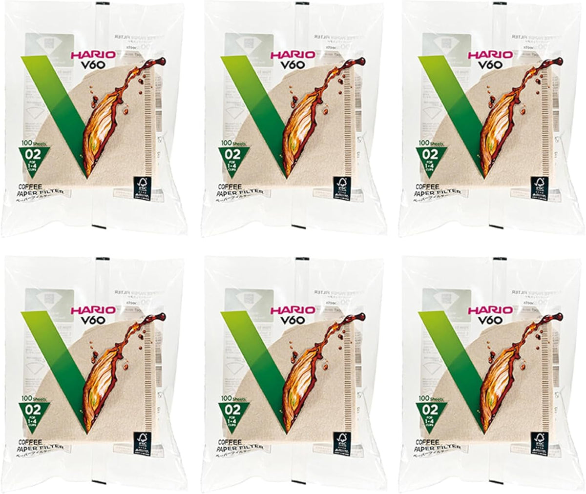 Hario V60 Paper Coffee Filter, Size 02, Natural, 600ct