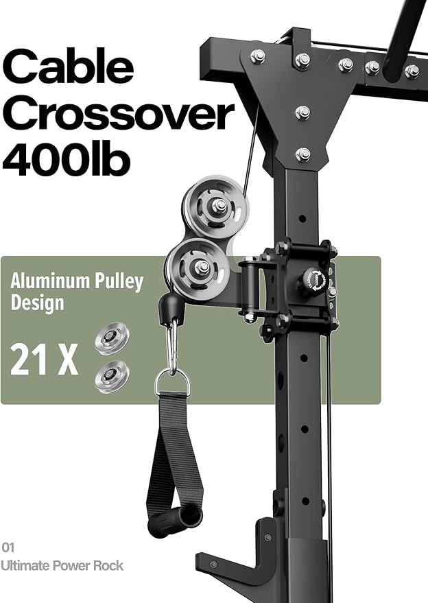 MAJOR FITNESS Drone1 Power Cage - Multi-Function Power Rack for Home Gym, Squat Rack, Cable Crossover System, for Strength Training, Heavy-Duty Steel Construction