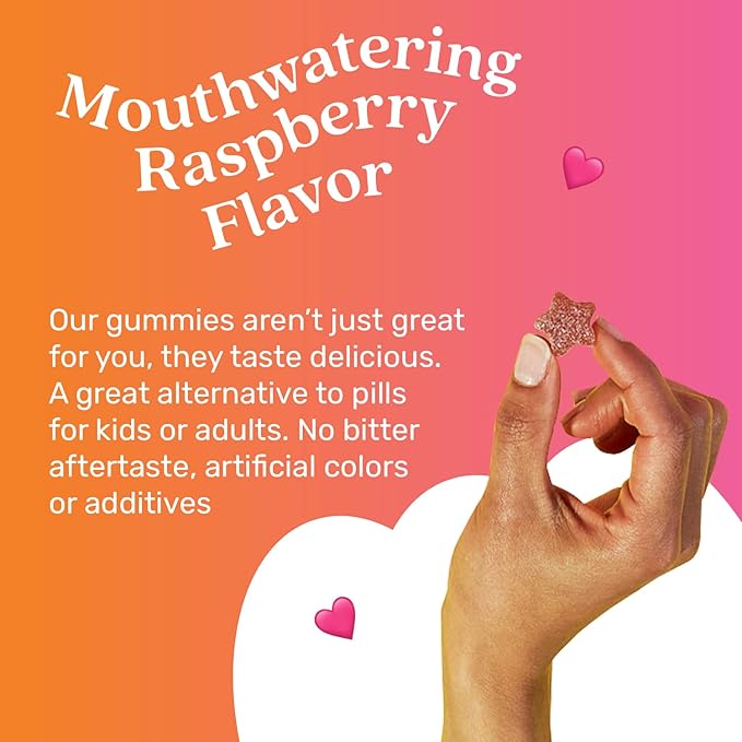 BeLive Elderberry Gummies with Zinc and Vitamin C, D, A, E, B12-50 Ct I Immune Support Supplement for Healthy Bones & Teeth, Vegan, Keto & Non-GMO - Raspberry Flavor