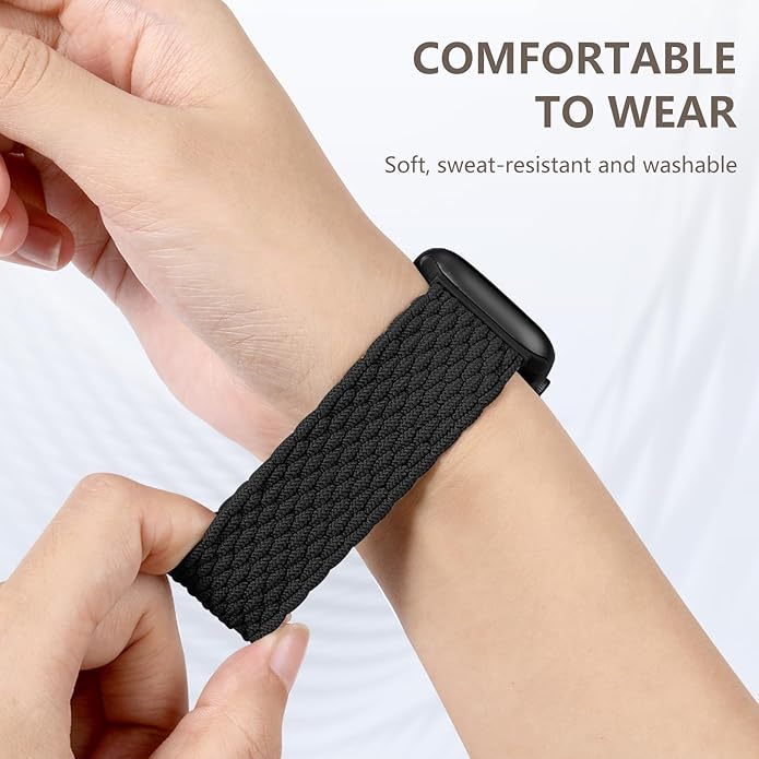 Zedoli 2-Pack Braided Solo Loop & Magnetic Braided Solo Loop Compatible with Apple Watch Band 44mm 45mm 46mm 42mm Women Men Series 10 9 8 7 6 5 4 3 2 1 SE Ultra/Ultra 2