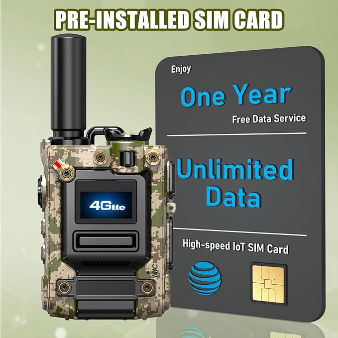 2Pcs 4G Camo Walkie Talkie for Adults,Long Range 4G 1000 Mile Rechargeable Two-Way Radios 3-Day Battery Runtime Ideal for Hiking,Camping,Work,and Emergency Use Portable Two-Way Outdoor Radio(SIM Card)