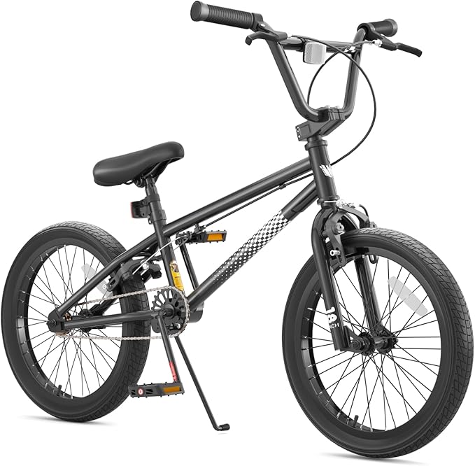 67i Boys BMX Bike 18/20 Inch Ages 8-12 Kids Bicycle with Front Rear U Brake Adjustable Seat Iron Fork 2.09" Wide Tires