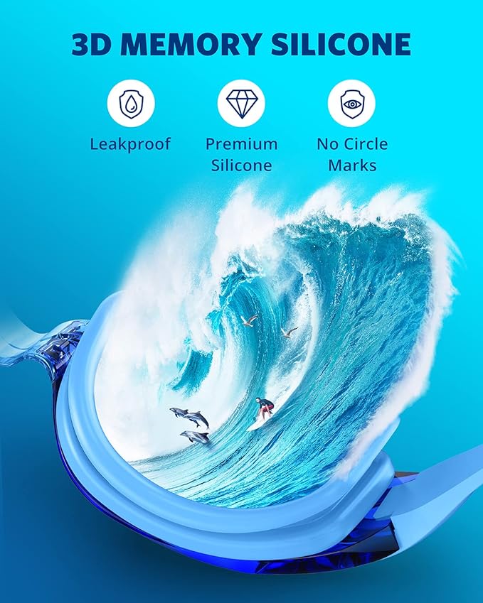 Aegend Swim Goggles, Swimming Goggles No Leaking Full Protection Adult Men Women Youth