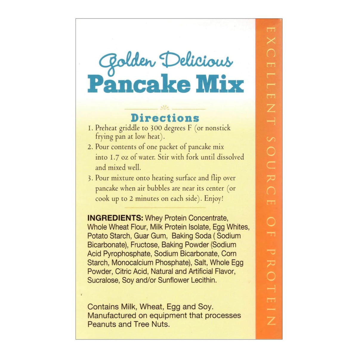 Nutmeg State Nutrition HealthyWise - High Protein Pancake Mix, 15g Protein, Low Carb, Low Calorie, Low Sugar, Healthy Breakfast Meal, KETO Friendly, 7 Servings Per Box (Golden Delicious, 1 Pack)