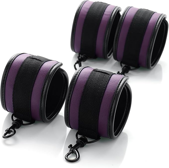 6pcs Black PU Adjustable Straps Sports Training Fitness Gear Home Yoga Set