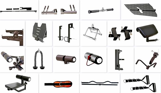 MiM USA Hercules EX, Commercial All in One Gym Machine w/400 lb Weight Stack, Adj Bench, Jammer Arms, Leg Press, Leg Extension, Arm Curl, LAT Seat & Complete Attachment