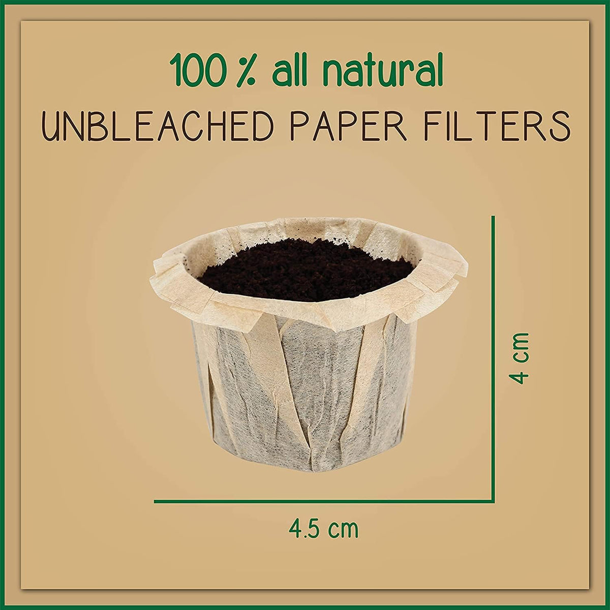 600 Paper Coffee Single-Use Filters, Brown, All-Natural & Unbleached for Keurig Brewers and Compatible with K-Cup Pods 1.0 & 2.0 Models, Disposable filters