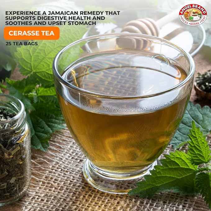 Angel Brand Cerasse Tea Bags Jamaican 25 – Herbal Tea for Cleansing, Detox, &